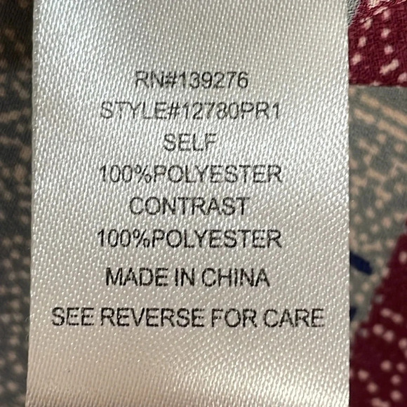 Daniel Rainn Split Neck Boho Shear Blouse M - Picture 13 of 16